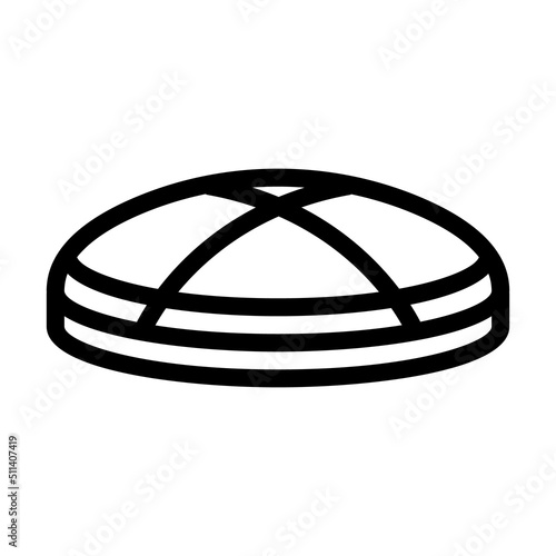 yermolka hat line icon vector. yermolka hat sign. isolated contour symbol black illustration