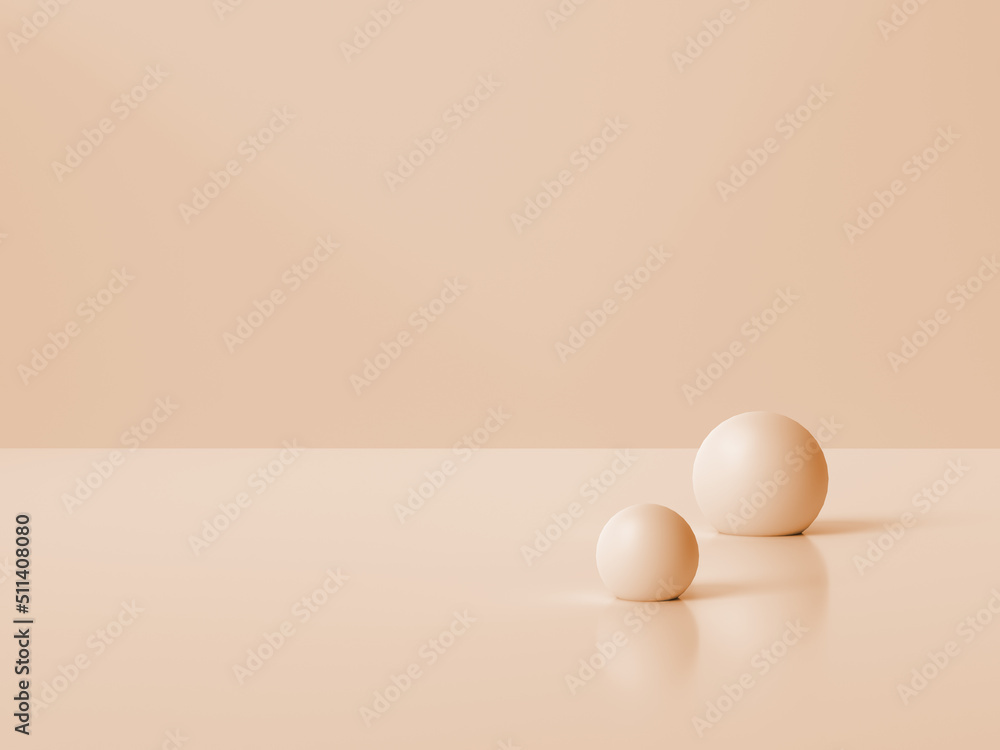 Background image of a simple space where spheres are placed. Background image of a simple space where spheres are placed.