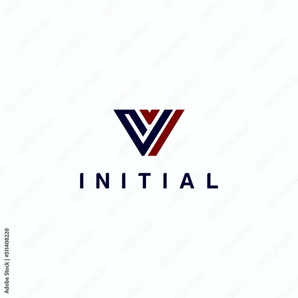 logo design vector initial double V with modern style