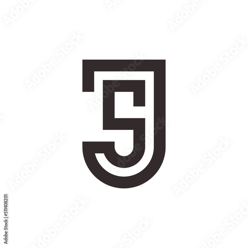 letter j s logo initial. monogram vector icon