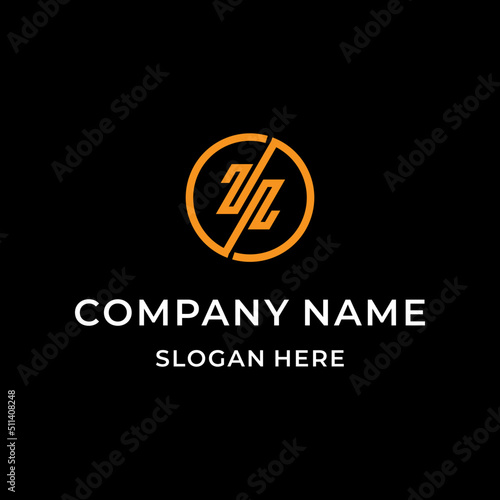 abstract letter ZN logo design
