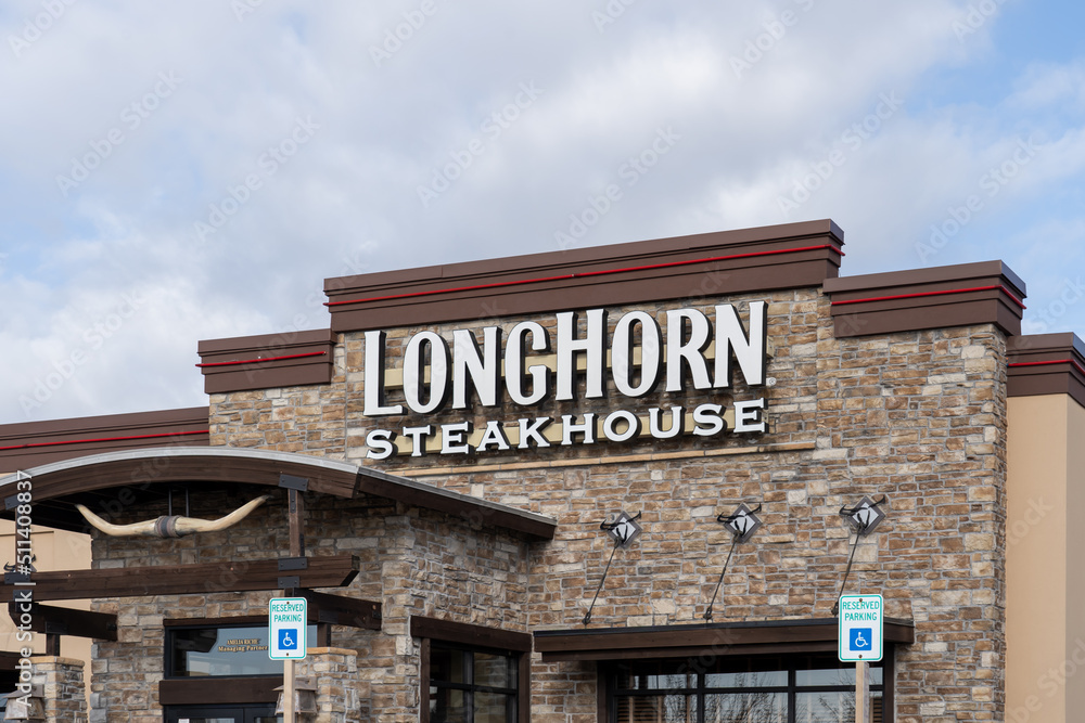 Pearland, Texas, USA February 16, 2022 Close up of LongHorn