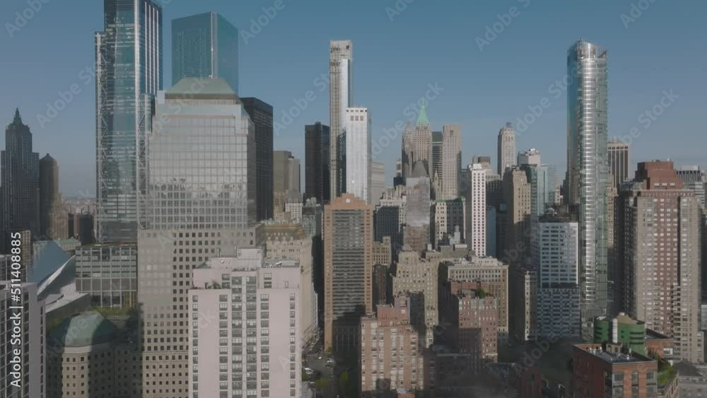 Aerial view of skyscrapers and buildings Aerial view of skyscrapers and buildings