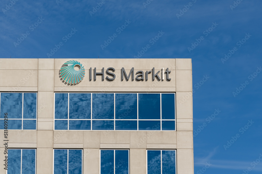 Houston Texas USA March 2 2022 IHS Markit office in Houston