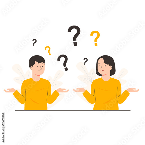Shrug people confused about something