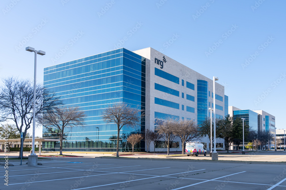 Plano, Texas, USA March 19, 2022 NRG office building in Plano, Texas