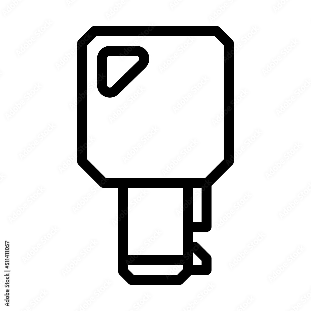 key for twist lock line icon vector. key for twist lock sign. isolated contour symbol black illustration key for twist lock line icon vector. key for twist lock sign. isolated contour symbol black illustration