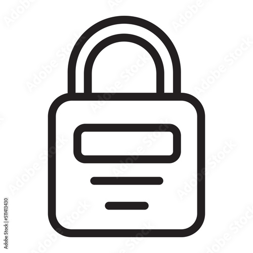 lock line icon