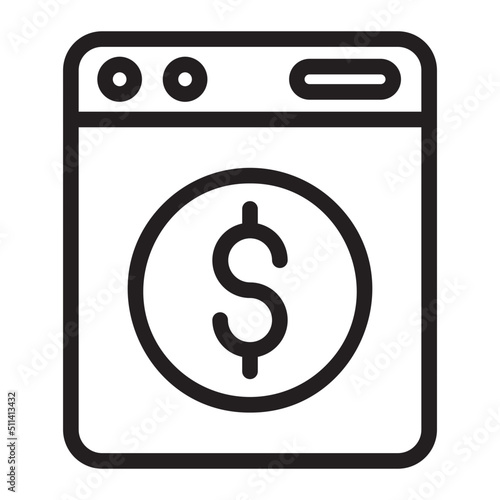 money laundering line icon