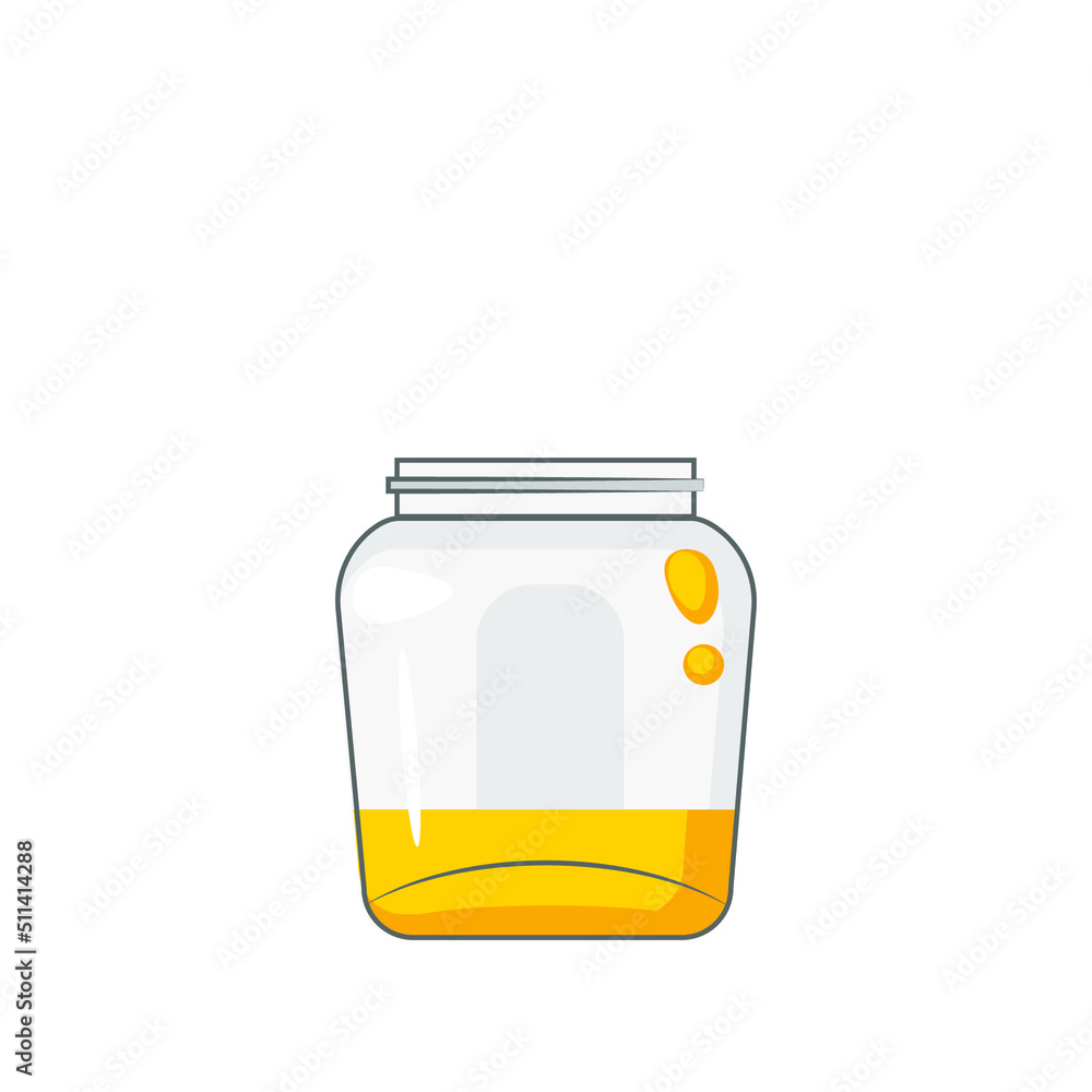 Jar of sweet honey on white background Jar of sweet honey on white background