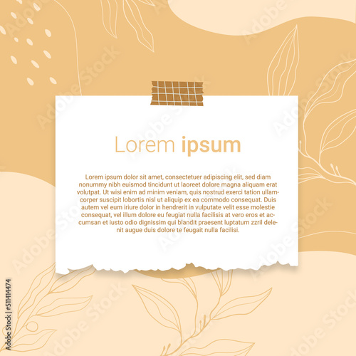 Social media feed post template with organic shape background