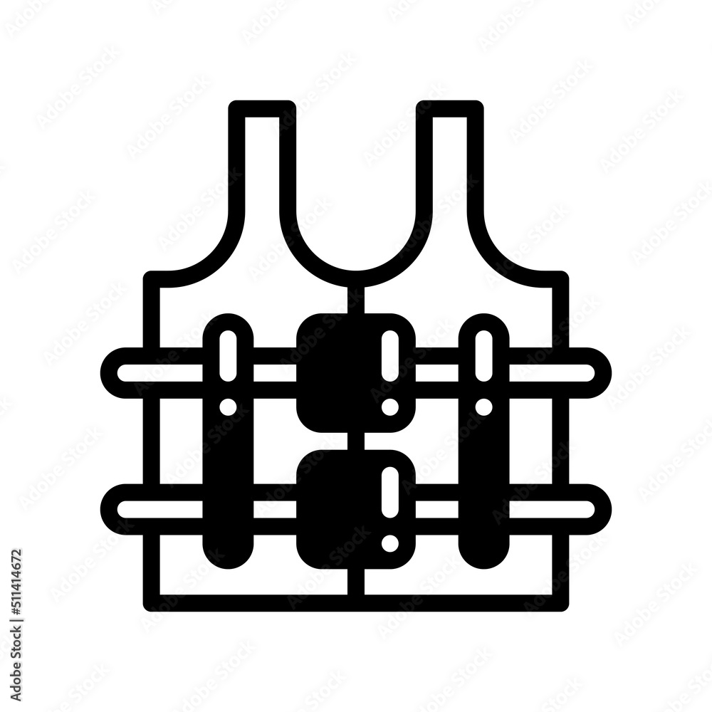 life vest solid style icon. vector illustration for graphic design, website, app life vest solid style icon. vector illustration for graphic design, website, app