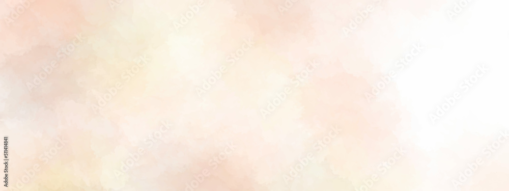 Abstract pastel color watercolor for background. Colorful watercolor design background texture. Puffy clouds in bright rainbow colors of pink blue yellow orange and purple

