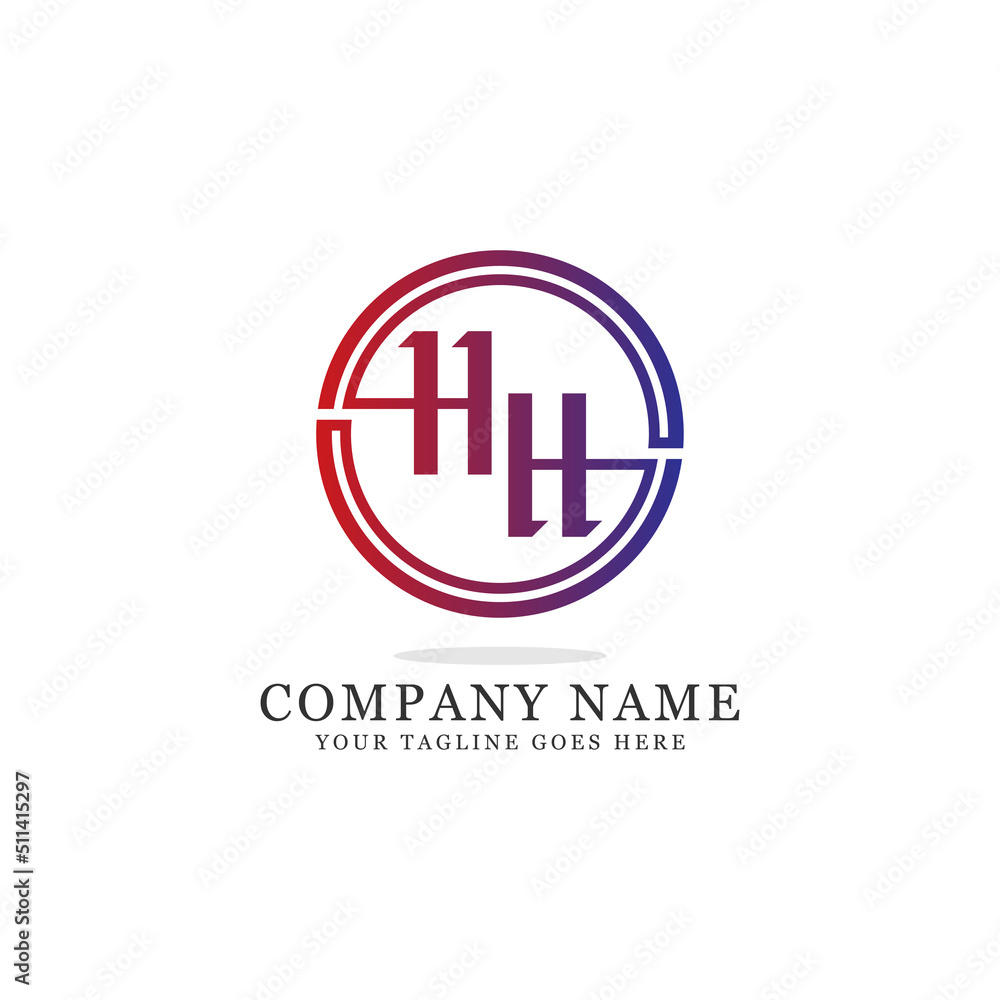 Modern Letter name HH logo design vector inspiration, HH combination group name logo template Modern Letter name HH logo design vector inspiration, HH combination group name logo template