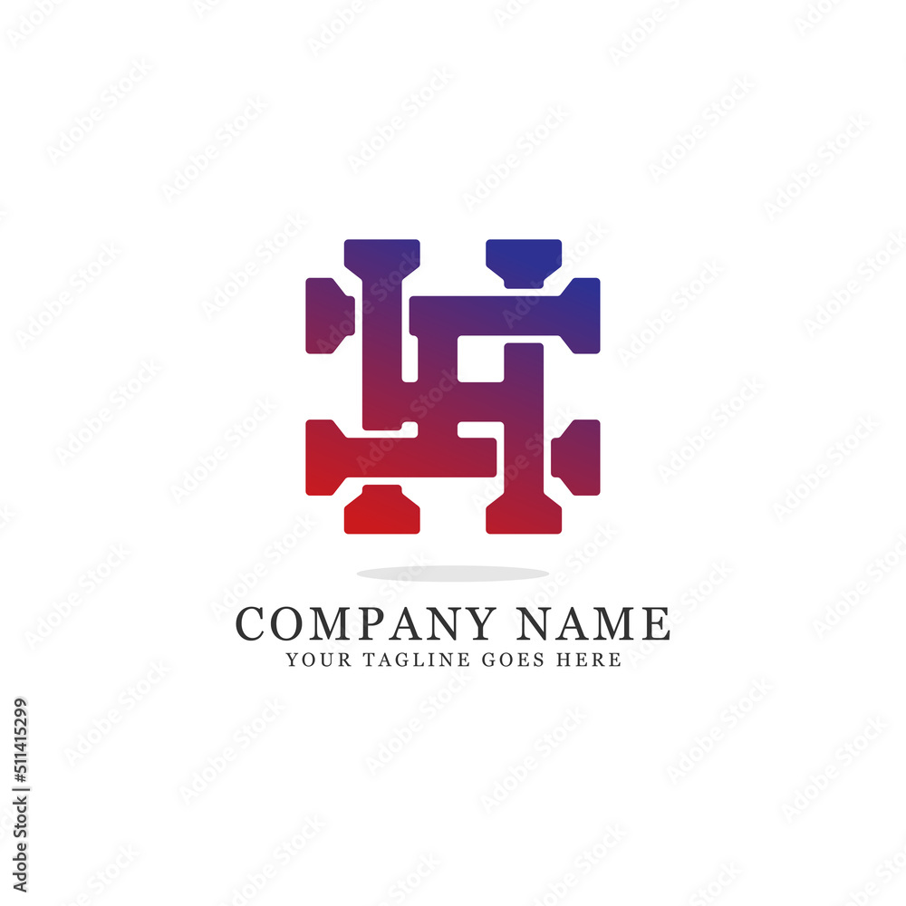 initial name HH logo design with gradient color, letter name HH square logo inspiration template initial name HH logo design with gradient color, letter name HH square logo inspiration template