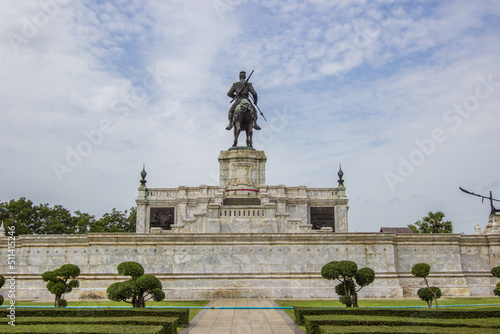 Ayutthaya province,Thailand on August21,2018:King Naresuan The Great Monument near Thung Phu Khao Thong.