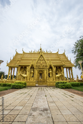 Beautiful golden chapel of Wat Paknam Jolo,Bangkhla,Chachoengsao Province,Thailand
 photo