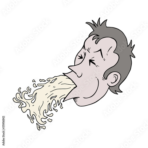 Vomiting face draw