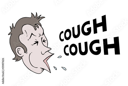 Man coughing draw