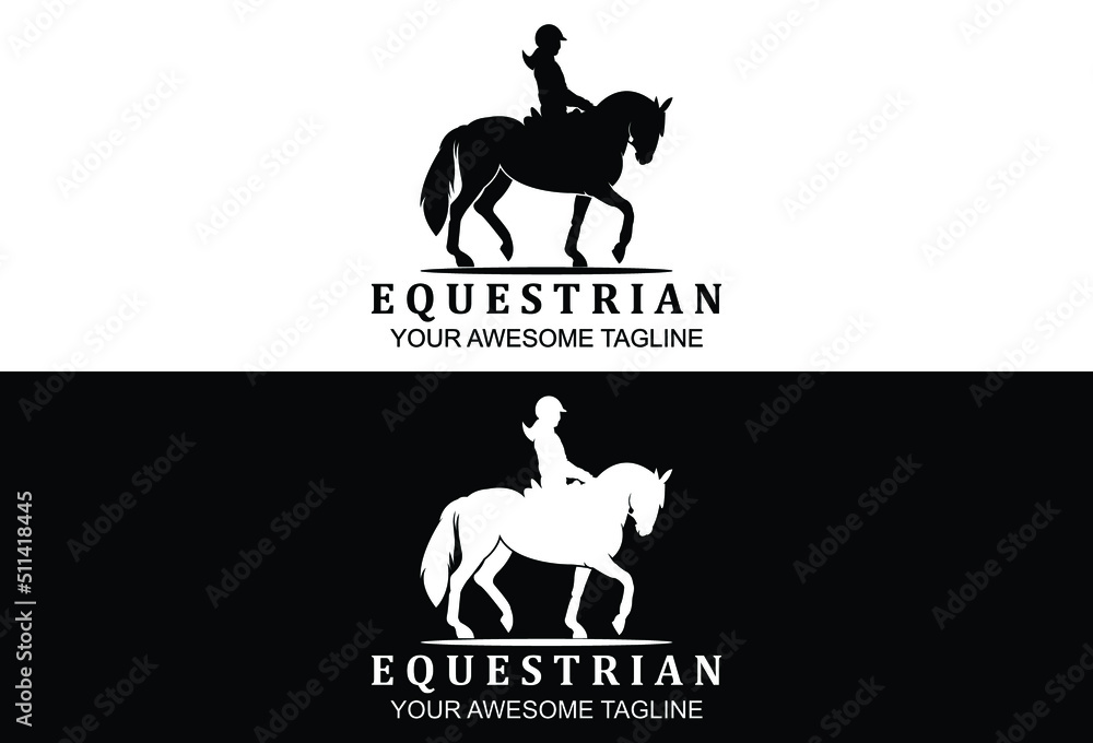 logo mark silhouette horse equestrian template logo mark silhouette horse equestrian template