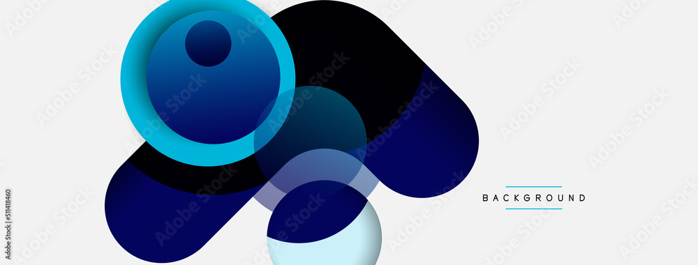 Creative geometric wallpaper. Minimal abstract background. Circles composition vector illustration for wallpaper banner background or landing page Creative geometric wallpaper. Minimal abstract background. Circles composition vector illustration for wallpaper banner background or landing page