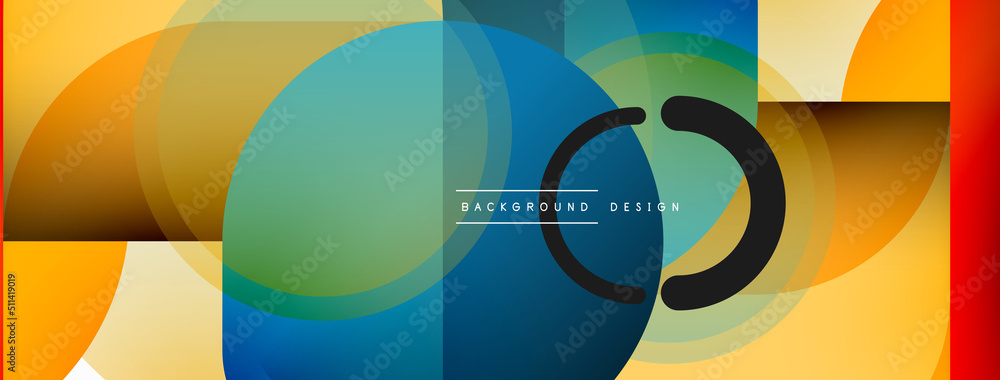 Round triangle shapes lines and circles. Geometric vector illustration for wallpaper banner background or landing page Round triangle shapes lines and circles. Geometric vector illustration for wallpaper banner background or landing page
