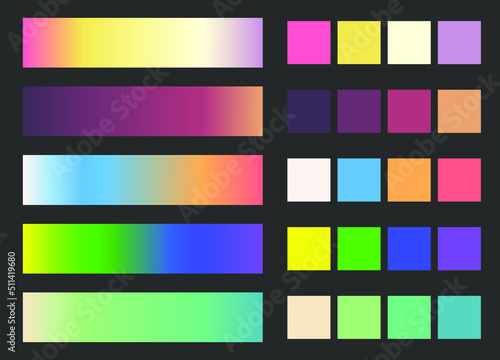 Modern pallete of flat design. An example of a color palette. Forecast of the future color trend. Pastel color. Vector graphics. Eps 10.