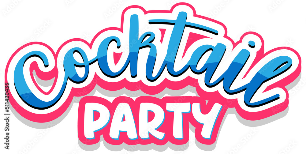 A cocktail party banner text A cocktail party banner text