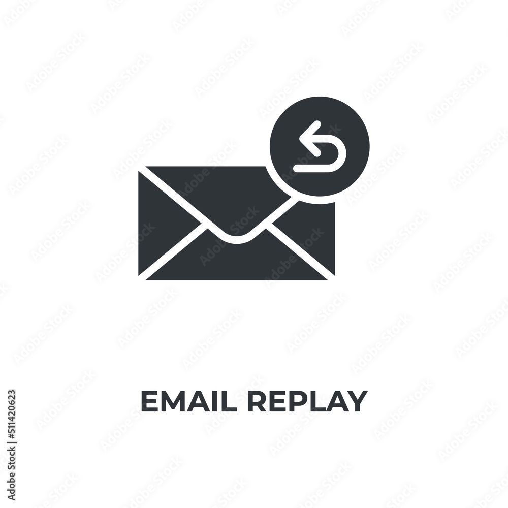 email replay vector icon. filled flat sign for mobile concept and web design. Symbol, logo illustration. Vector graphics email replay vector icon. filled flat sign for mobile concept and web design. Symbol, logo illustration. Vector graphics