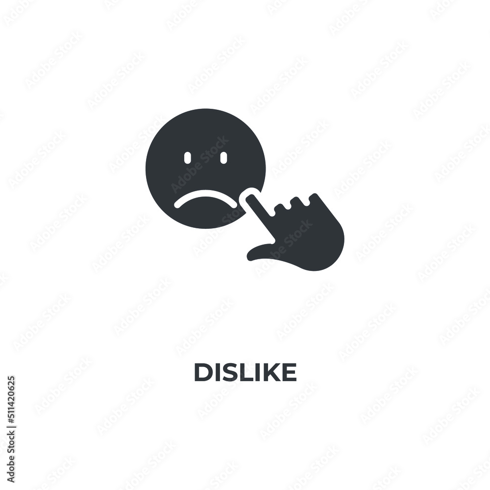 Obraz premium dislike vector icon. filled flat sign for mobile concept and web design. Symbol, logo illustration. Vector graphics