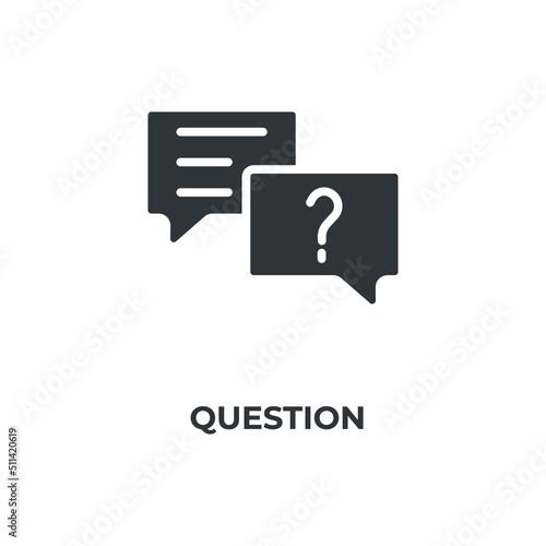question vector icon. filled flat sign for mobile concept and web design. Symbol, logo illustration. Vector graphics