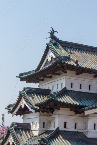 Close up the roof of Hirosaki Castle Tower in Hirosaki Park,Aomori,Tohoku,Japan. © mickey_41
