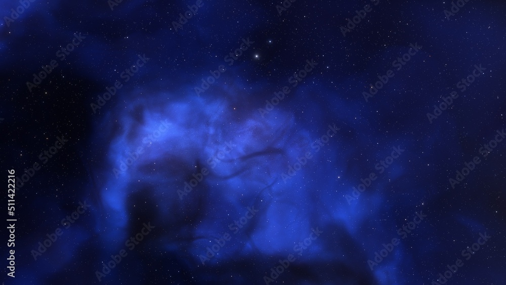Fototapeta premium Space nebula, for use with projects on science, research, and education. Illustration 