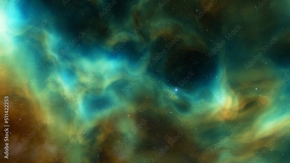 Space nebula, for use with projects on science, research, and education. Illustration
