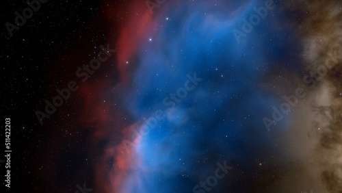 Space nebula, for use with projects on science, research, and education. Illustration 