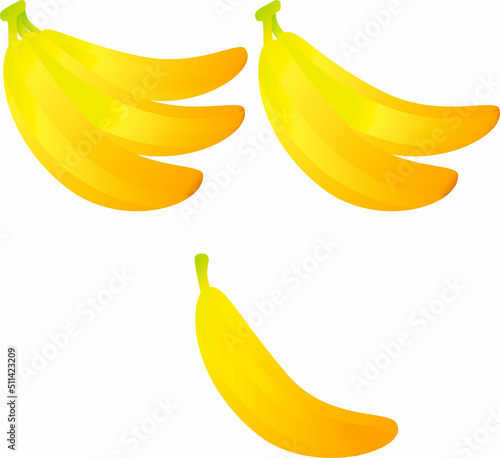 アイコン　バナナ　夏　野菜　果物　フルーツ　ベクター　シンプル　絵文字　マーク　かわいい　イラスト
