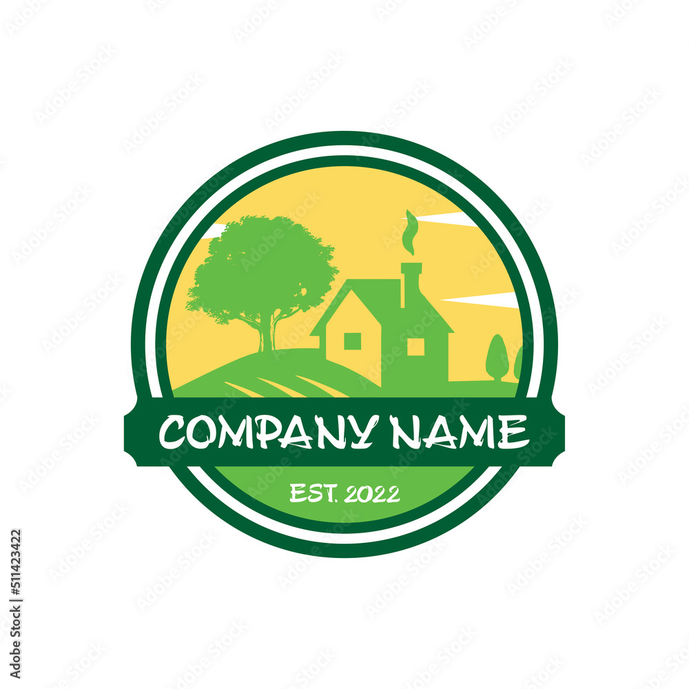 Fototapeta premium farm logo , agriculture logo vector