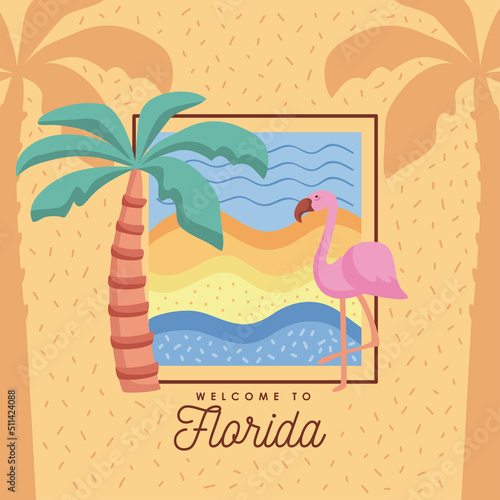 florida sunshine state lettering card