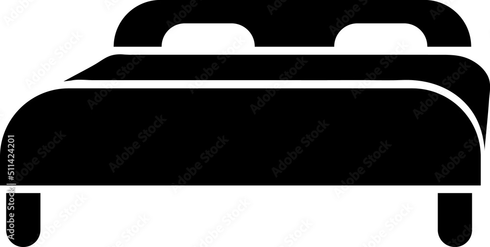 Double Bed icon Flat vector illustration on white background..eps Double Bed icon Flat vector illustration on white background..eps