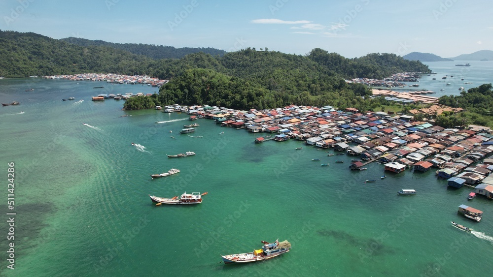 The Scenery of The Villages Within Gaya Island, Kota Kinabalu, Sabah Malaysia