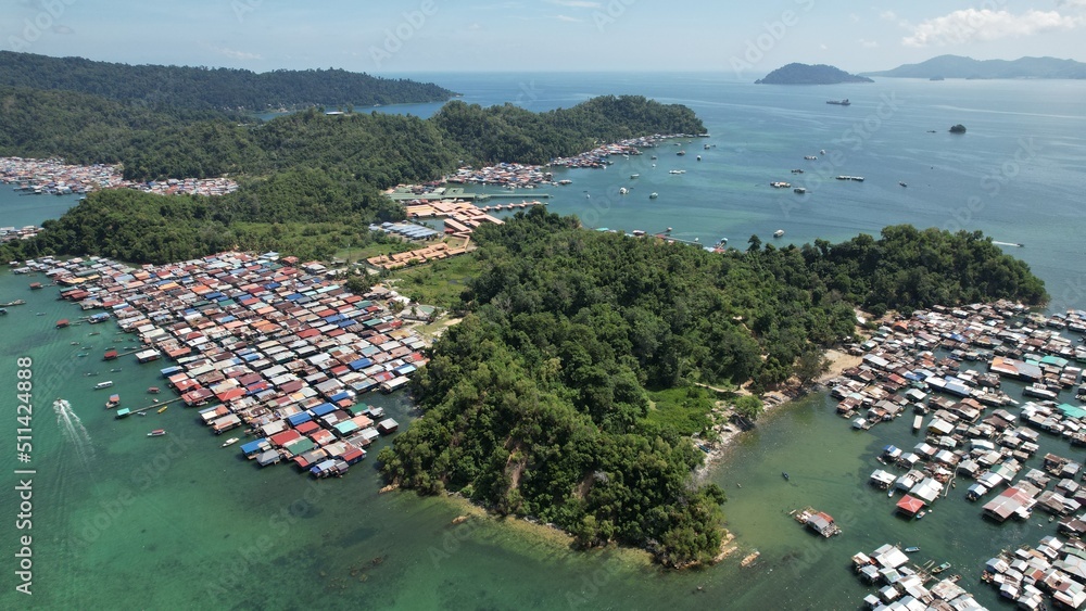 The Scenery of The Villages Within Gaya Island, Kota Kinabalu, Sabah Malaysia