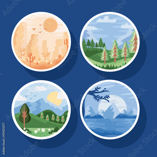 four seasons landscapes