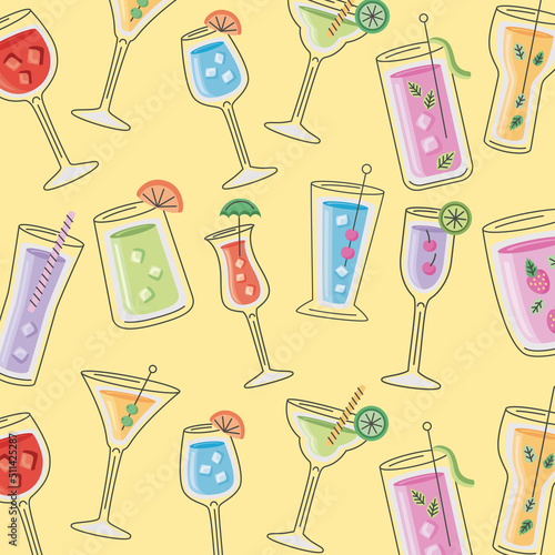 cocktails and drinks pattern