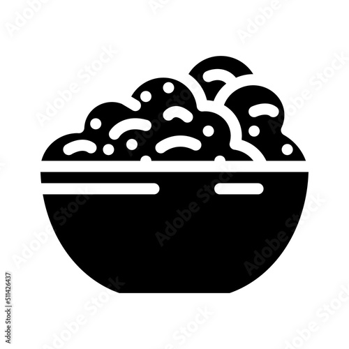 ground meat glyph icon vector. ground meat sign. isolated symbol illustration