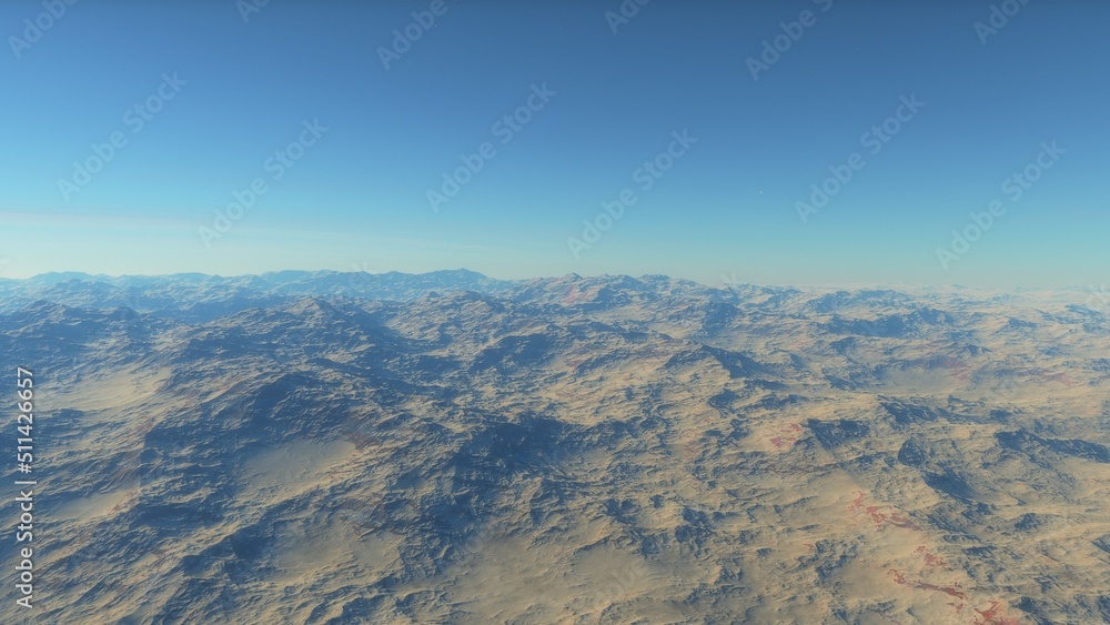 landscape on planet Mars, scenic desert scene on the red planet
landscape on planet Mars, scenic desert scene on the red planet