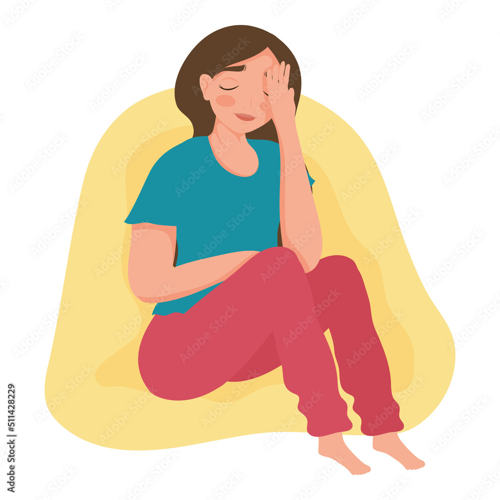 sad woman seated sad woman seated