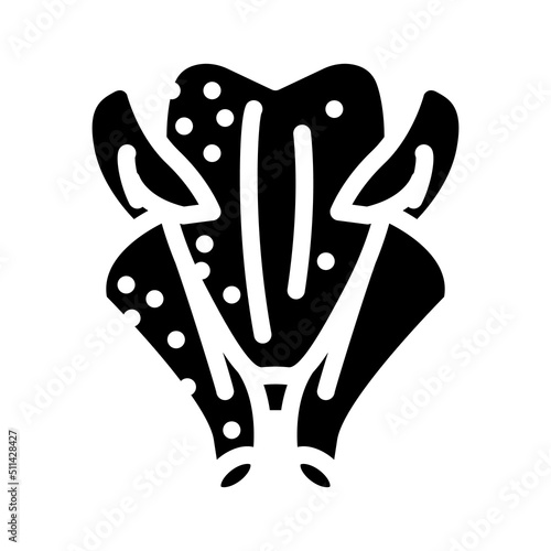 broiler chicken carcass glyph icon vector. broiler chicken carcass sign. isolated symbol illustration