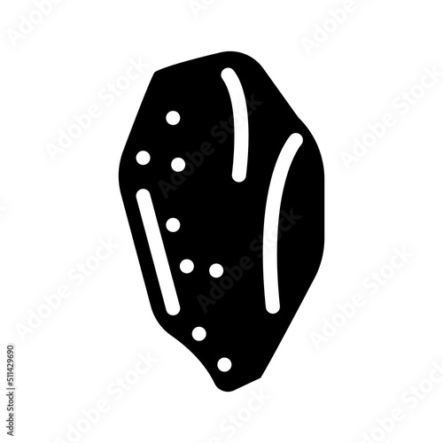 half chicken fillet glyph icon vector. half chicken fillet sign. isolated symbol illustration