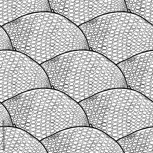 Repeated seamless pattern of a graphic glyptodon scaled shell.