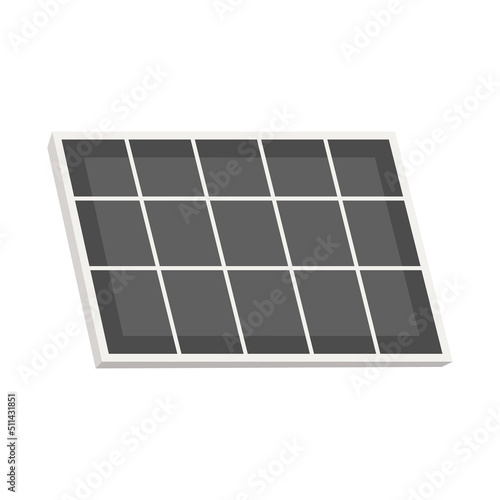 Solar panel semi flat color vector object. Powering home with sun energy. Residential solar system. Full sized item on white. Simple cartoon style illustration for web graphic design and animation